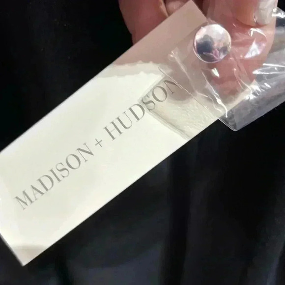 Madison + Hudson Knit,open front,mid length cardigan,silver button detail cuffs - Picture 8 of 11